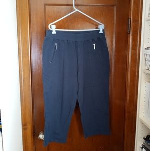 Navy capri casual pants
